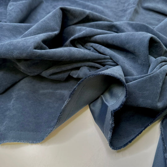Carrying Water - Polyester Blend Woven - Blue - 1.45M Bundle - True Deadstock fabric Fabric by private - Sustainable Textile | FABCYCLE