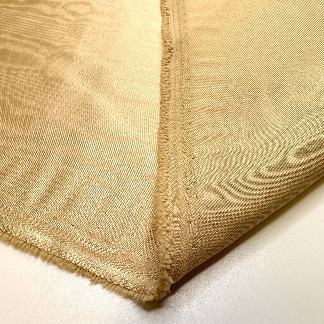 Carving Our Initials Into A Tree - Polyester Blend Woven - Light Beige Wood Grain - 2M Bundle - True Deadstock fabric Fabric by private - Sustainable Textile | FABCYCLE