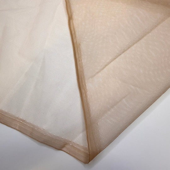Carving The Turkey - Tulle Poly Knit - Light Beige - 1.35M Bundle - True Deadstock fabric Fabric by private - Sustainable Textile | FABCYCLE