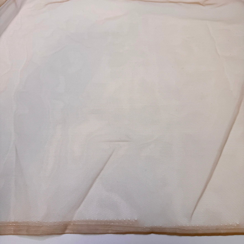 Carving The Turkey - Tulle Poly Knit - Light Beige - 1.35M Bundle - True Deadstock fabric Fabric by private - Sustainable Textile | FABCYCLE