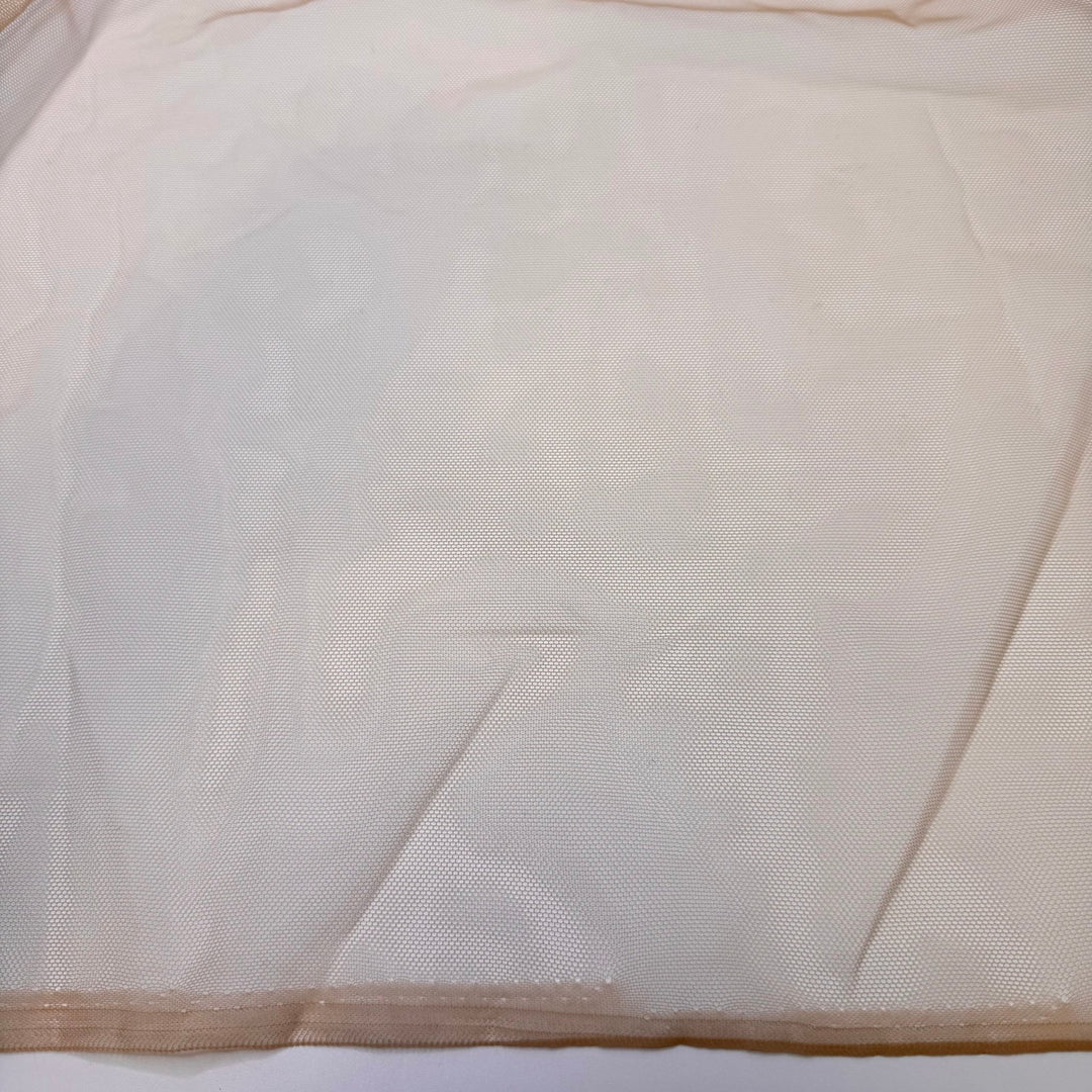 Carving The Turkey - Tulle Poly Knit - Light Beige - 1.35M Bundle - True Deadstock fabric Fabric by private - Sustainable Textile | FABCYCLE