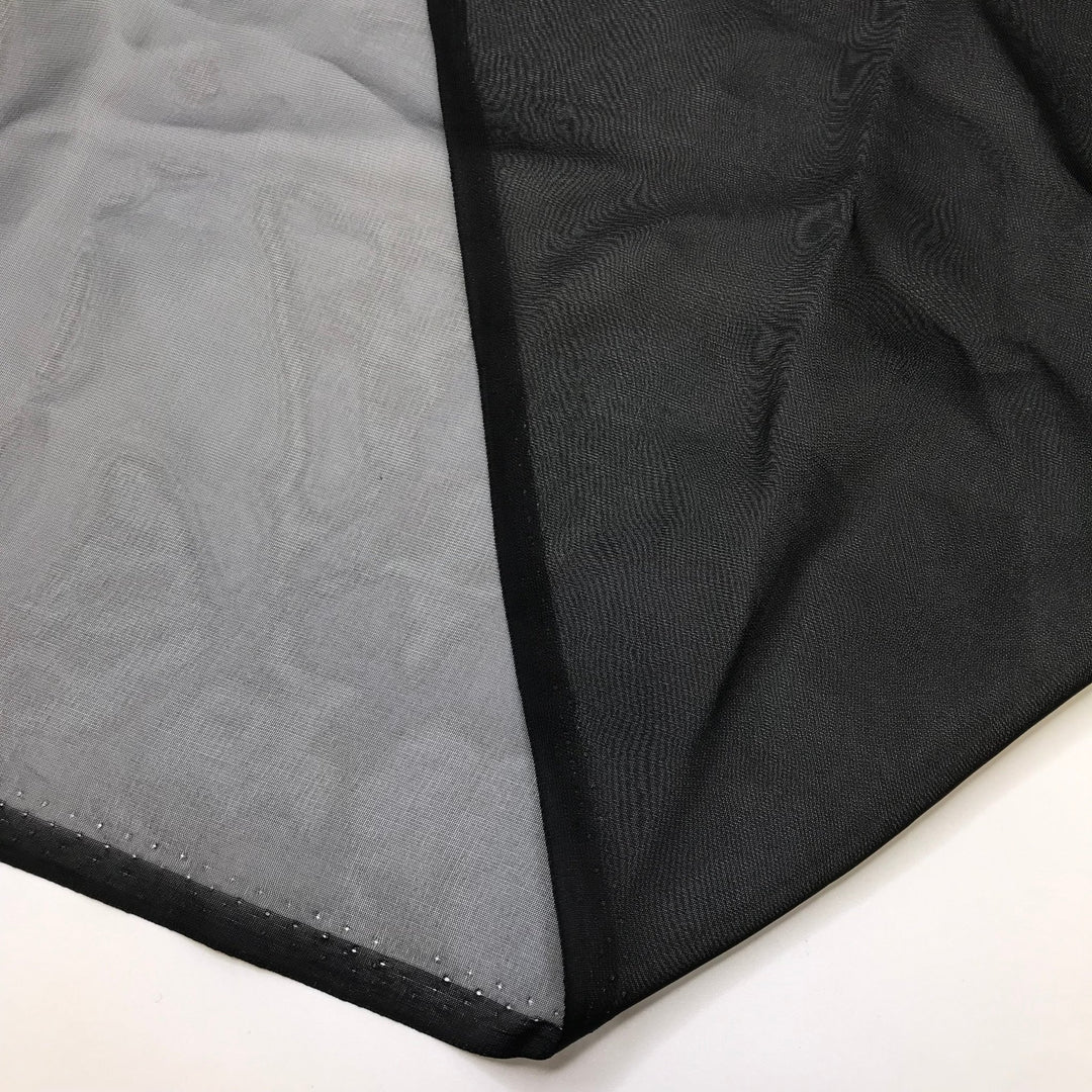 Cassette Tapes - Chiffon Poly Woven - Black - 3M Bundle - True Deadstock fabric Fabric by private - Sustainable Textile | FABCYCLE