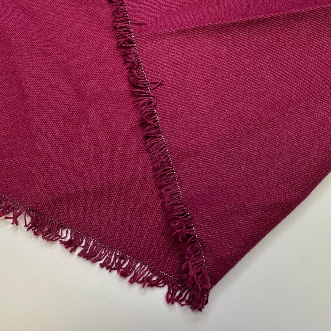 Cassowaries - Basket Weave Cotton Woven - Dark Magenta - 1.15M Bundle - True Deadstock fabric Fabric by private - Sustainable Textile | FABCYCLE