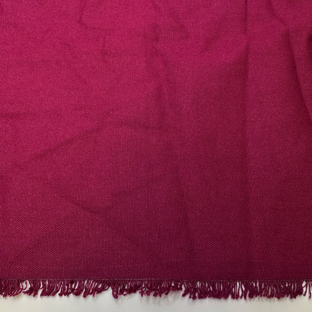 Cassowaries - Basket Weave Cotton Woven - Dark Magenta - 1.15M Bundle - True Deadstock fabric Fabric by private - Sustainable Textile | FABCYCLE