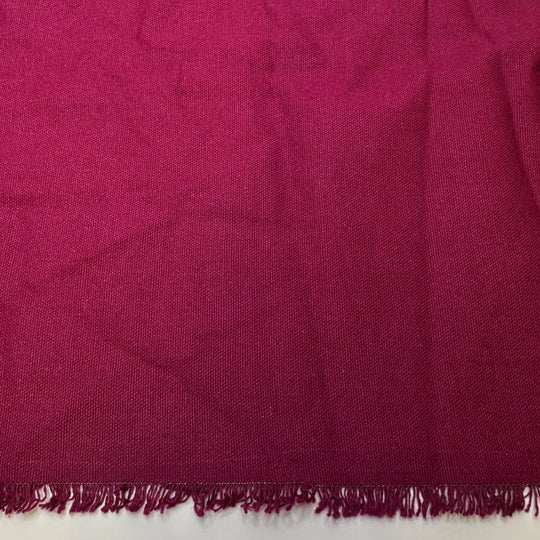 Cassowaries - Basket Weave Cotton Woven - Dark Magenta - 1.15M Bundle - True Deadstock fabric Fabric by private - Sustainable Textile | FABCYCLE