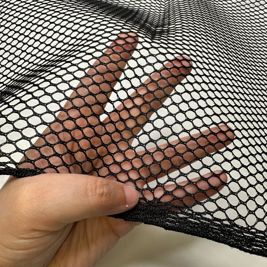 Catch And Release - Mesh Poly Knit - Black - 1.7M Bundle - True Deadstock fabric Fabric by private - Sustainable Textile | FABCYCLE
