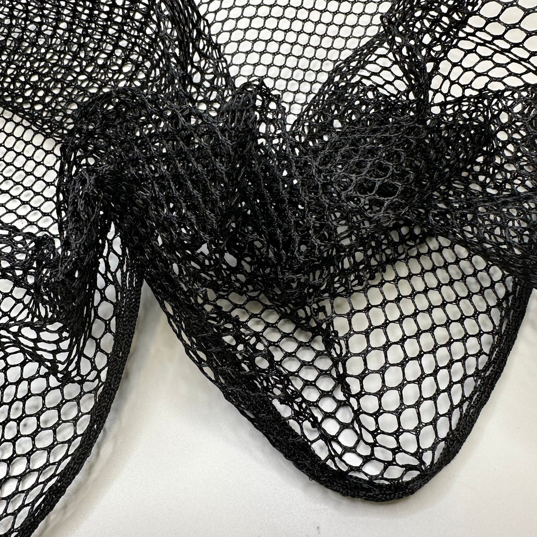 Catch And Release - Mesh Poly Knit - Black - 1.7M Bundle - True Deadstock fabric Fabric by private - Sustainable Textile | FABCYCLE