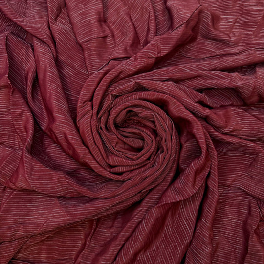 Cats Eye Ruby - Metallic Polyester Blend Woven - Burgundy/Silver Abstract - 2M Bundle - True Deadstock fabric Fabric by private - Sustainable Textile | FABCYCLE