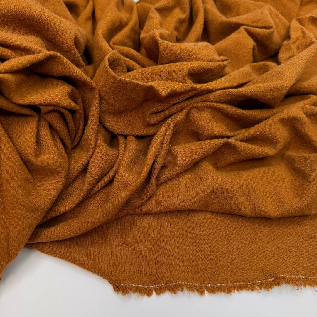 Celebrating Sewists - Slub Silk Woven - Light Brown - 1.5M Bundle - True Deadstock fabric Fabric by private - Sustainable Textile | FABCYCLE