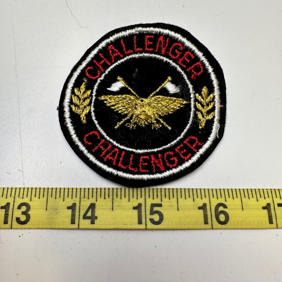 Challenger Patch Applique - Black Multi - Individual - True Deadstock supplies Fabric by private - Sustainable Textile | FABCYCLE