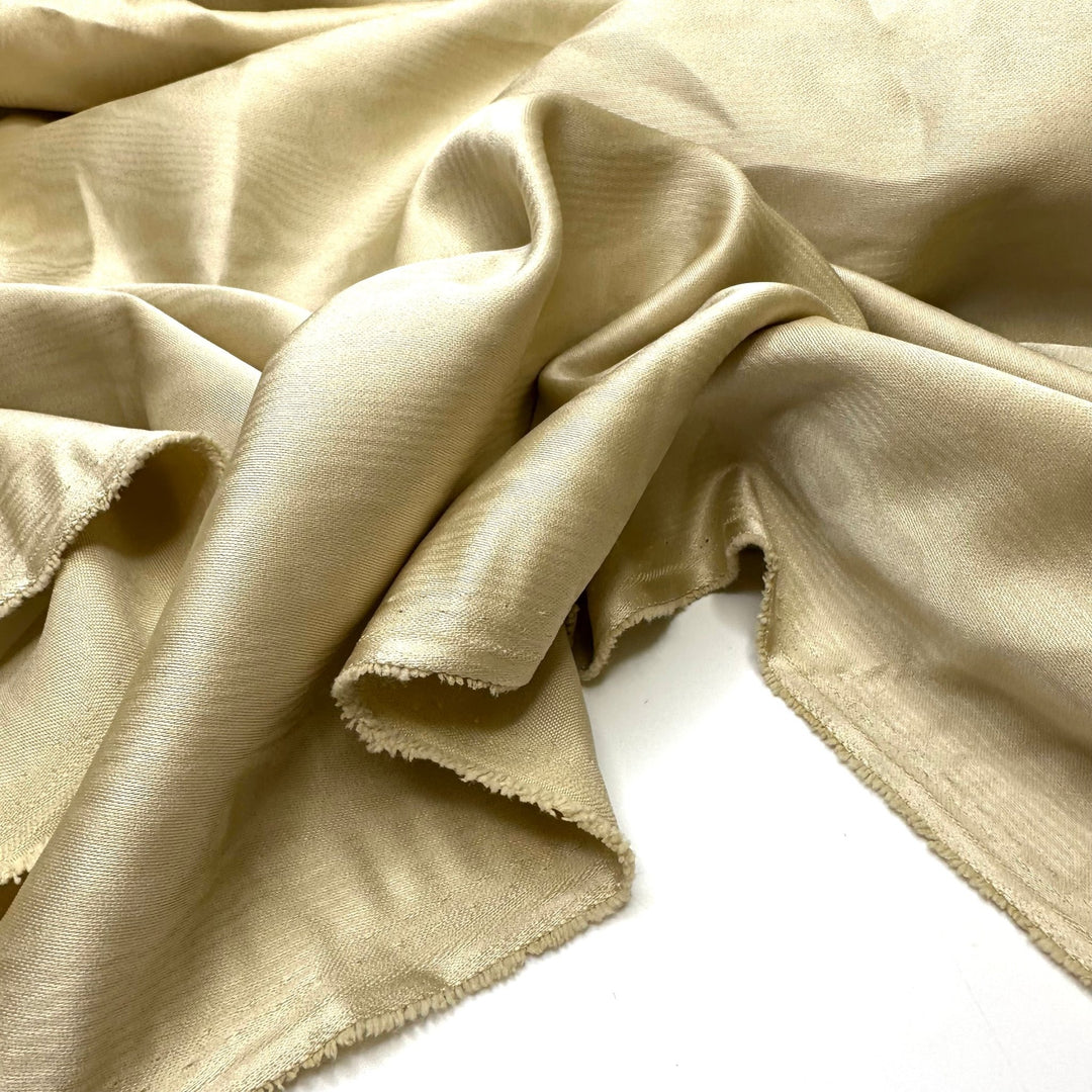 Champagne Goals - Sateen Poly Woven - Champagne Moire - 2M Bundle - True Deadstock fabric Fabric by private - Sustainable Textile | FABCYCLE