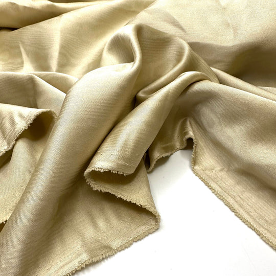 Champagne Goals - Sateen Poly Woven - Champagne Moire - 2M Bundle - True Deadstock fabric Fabric by private - Sustainable Textile | FABCYCLE