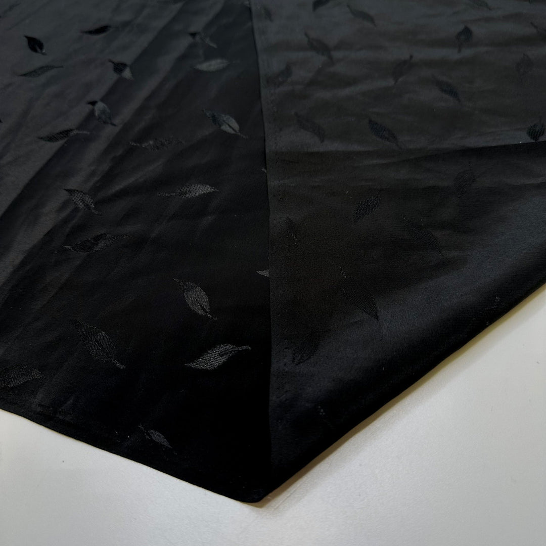 Changing With The Seasons - Poly Woven - Black Floral - 1.05M Bundle - True Deadstock fabric Fabric by private - Sustainable Textile | FABCYCLE