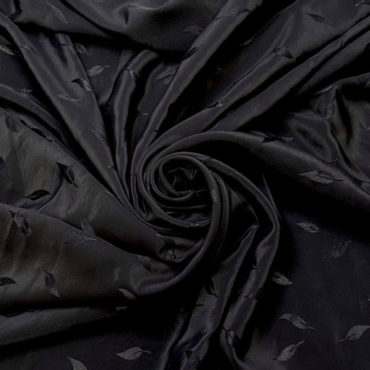 Changing With The Seasons - Poly Woven - Black Floral - 1.05M Bundle - True Deadstock fabric Fabric by private - Sustainable Textile | FABCYCLE