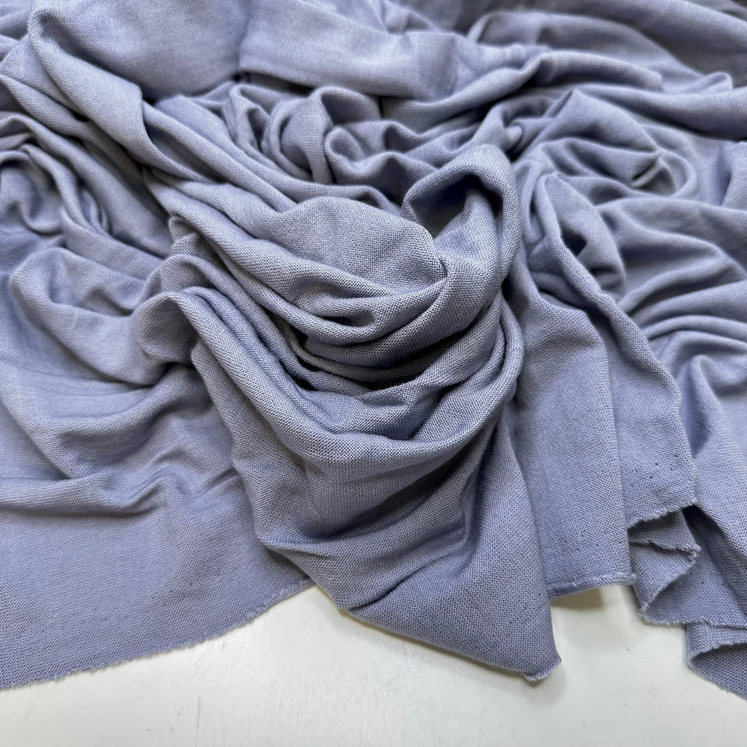 Chanting Ceremony - Jersey Wool Knit - Light Grey/Blue - 1.8M Bundle - True Deadstock fabric Fabric by private - Sustainable Textile | FABCYCLE