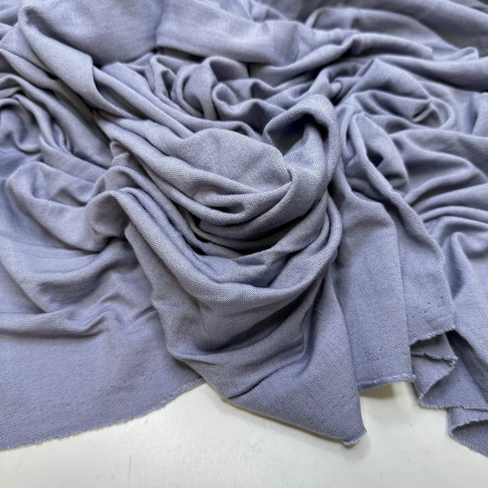 Chanting Ceremony - Jersey Wool Knit - Light Grey/Blue - 1.8M Bundle - True Deadstock fabric Fabric by private - Sustainable Textile | FABCYCLE