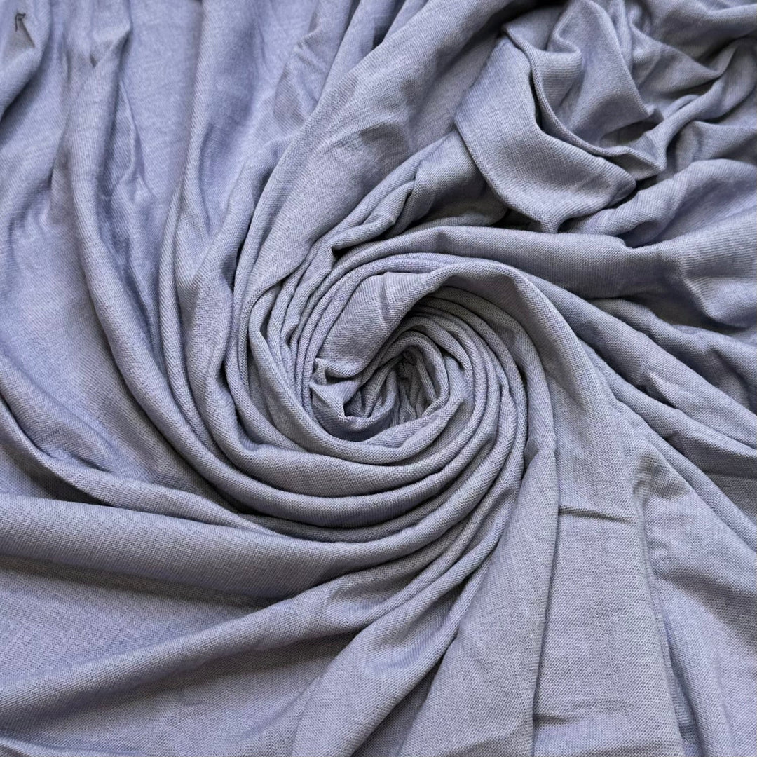 Chanting Ceremony - Jersey Wool Knit - Light Grey/Blue - 1.8M Bundle - True Deadstock fabric Fabric by private - Sustainable Textile | FABCYCLE