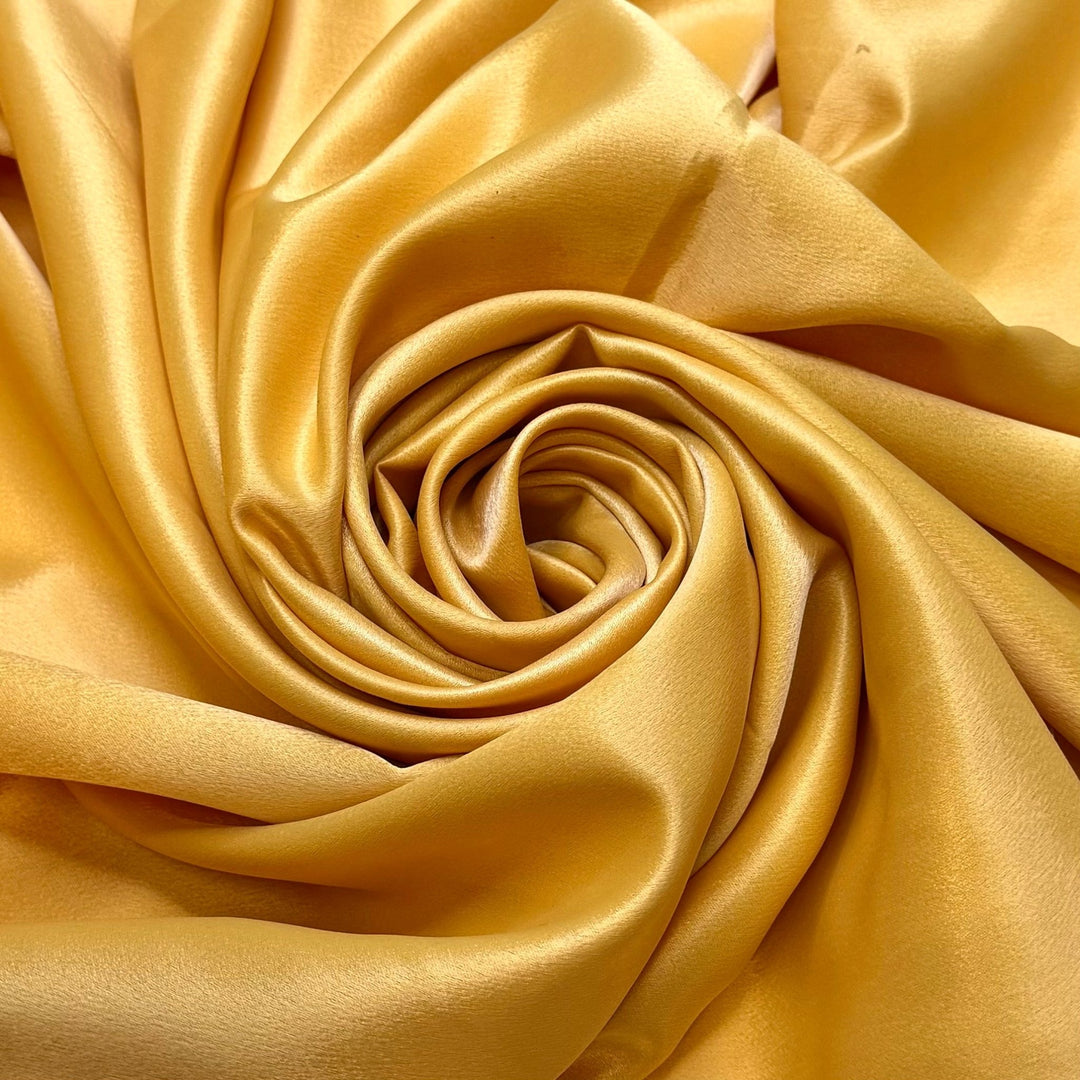 Chardonnay Sparkle - Satin Poly Woven - Light Yellow - Bundles - True Deadstock fabric Fabric by private - Sustainable Textile | FABCYCLE