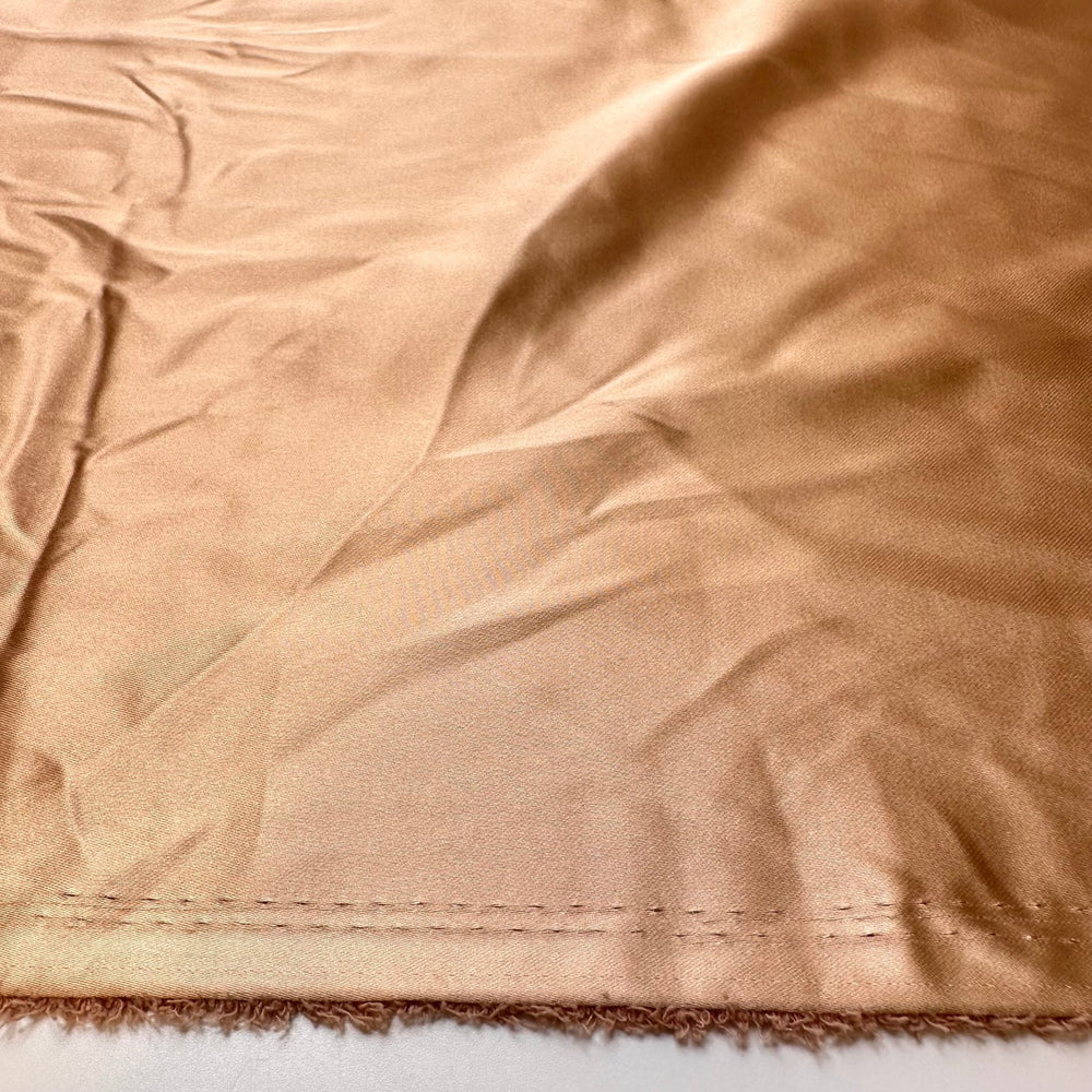 Charisma - Satin Polyester Blend Woven - Light Beige - Bundles - True Deadstock fabric Fabric by private - Sustainable Textile | FABCYCLE