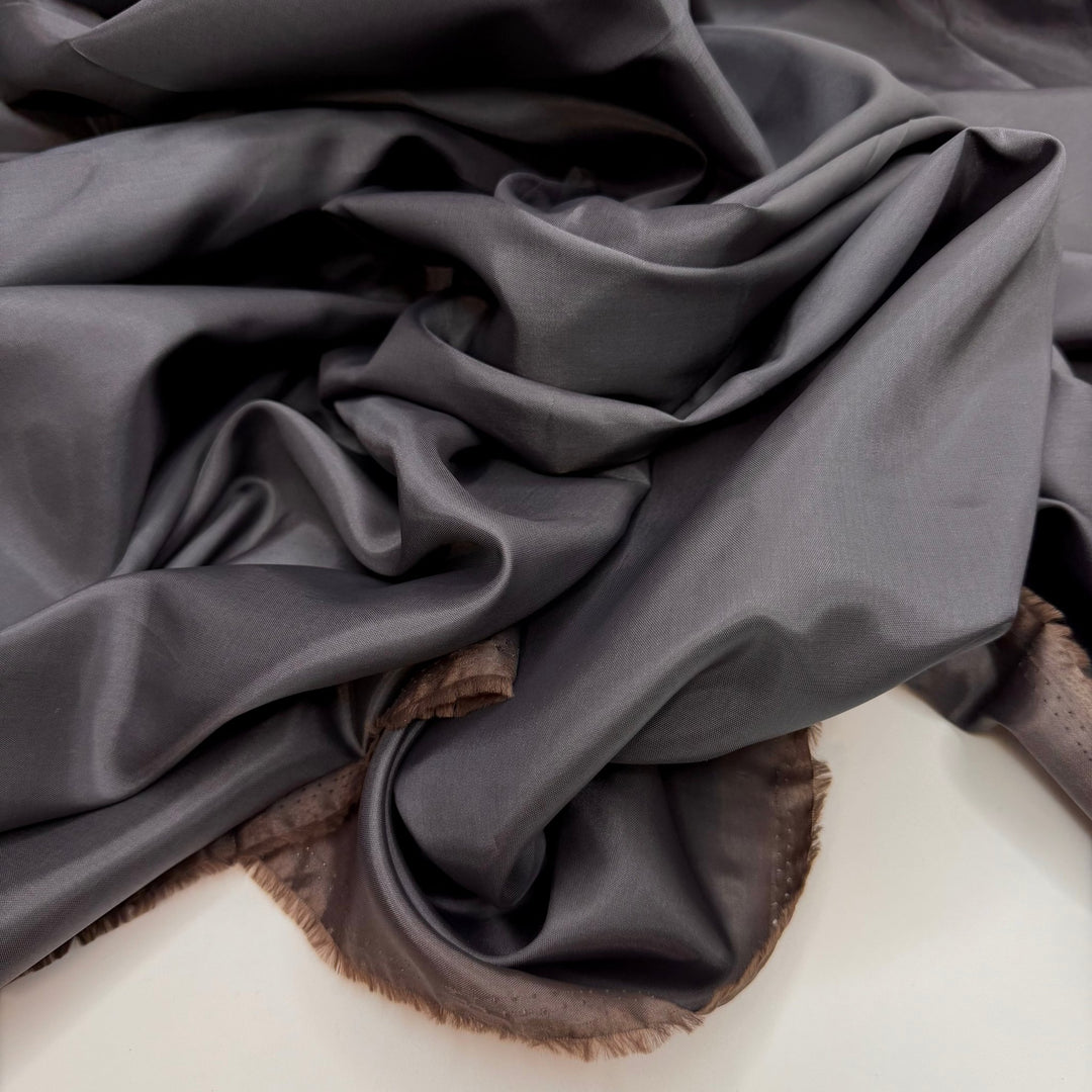 Cheers To The Makers - Polyester Blend Woven - Dark Grey - 3.5M Bundle - True Deadstock fabric Fabric by private - Sustainable Textile | FABCYCLE