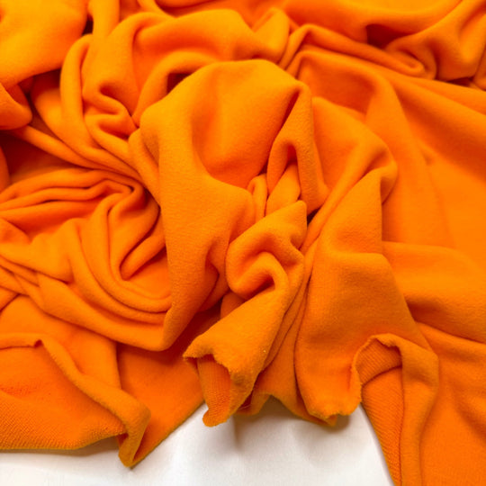 Cheesy Comfort Movies - Polartec Fleece Poly/Spandex Knit - Orange - Bundles - True Deadstock fabric Fabric by private - Sustainable Textile | FABCYCLE