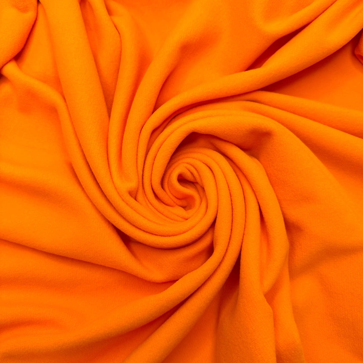 Cheesy Comfort Movies - Polartec Fleece Poly/Spandex Knit - Orange - Bundles - True Deadstock fabric Fabric by private - Sustainable Textile | FABCYCLE