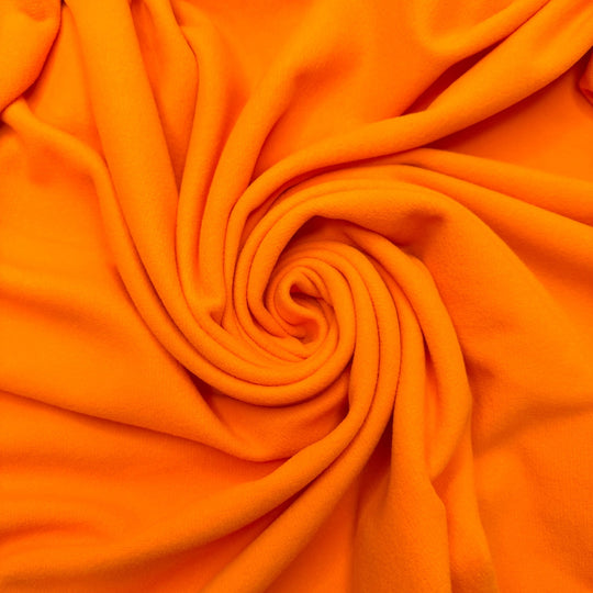 Cheesy Comfort Movies - Polartec Fleece Poly/Spandex Knit - Orange - Bundles - True Deadstock fabric Fabric by private - Sustainable Textile | FABCYCLE