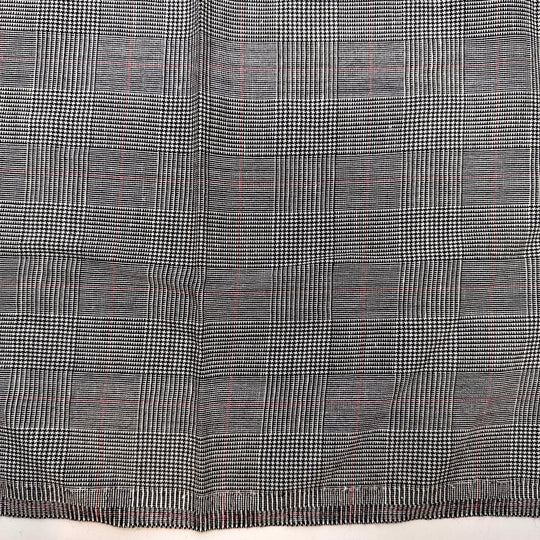 Chef - Cotton/Wool Woven - Black/White Plaid - 1.8M Bundle - True Deadstock fabric Fabric by private - Sustainable Textile | FABCYCLE