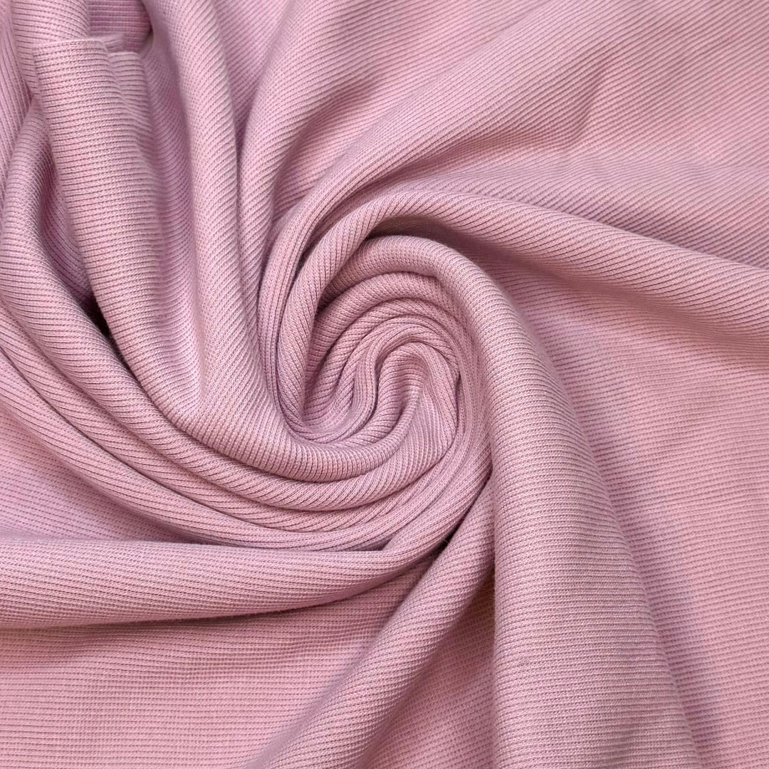 Cherry Blossom - Tubular Rib Knit Cotton Blend Knit - Pale Pink - 1.5M Bundle - True Deadstock fabric Fabric by private - Sustainable Textile | FABCYCLE