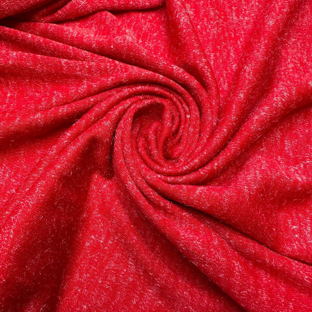 Cherry Pie - Polyester Blend Knit - Red - 2.55M Bundle - True Deadstock fabric Fabric by private - Sustainable Textile | FABCYCLE