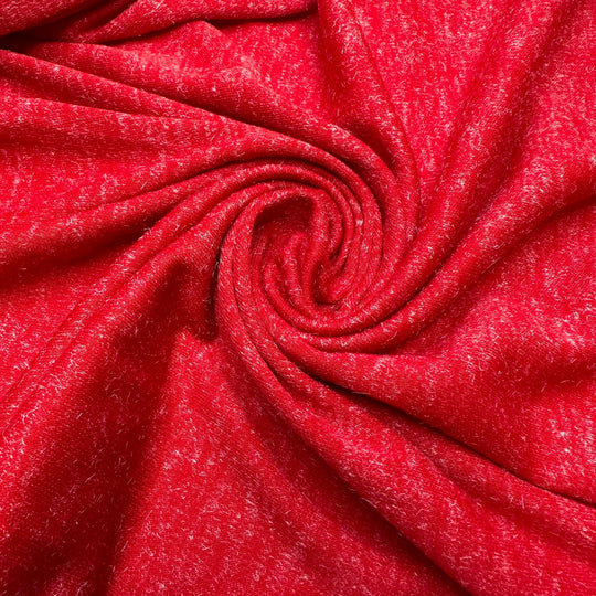 Cherry Pie - Polyester Blend Knit - Red - 2.55M Bundle - True Deadstock fabric Fabric by private - Sustainable Textile | FABCYCLE