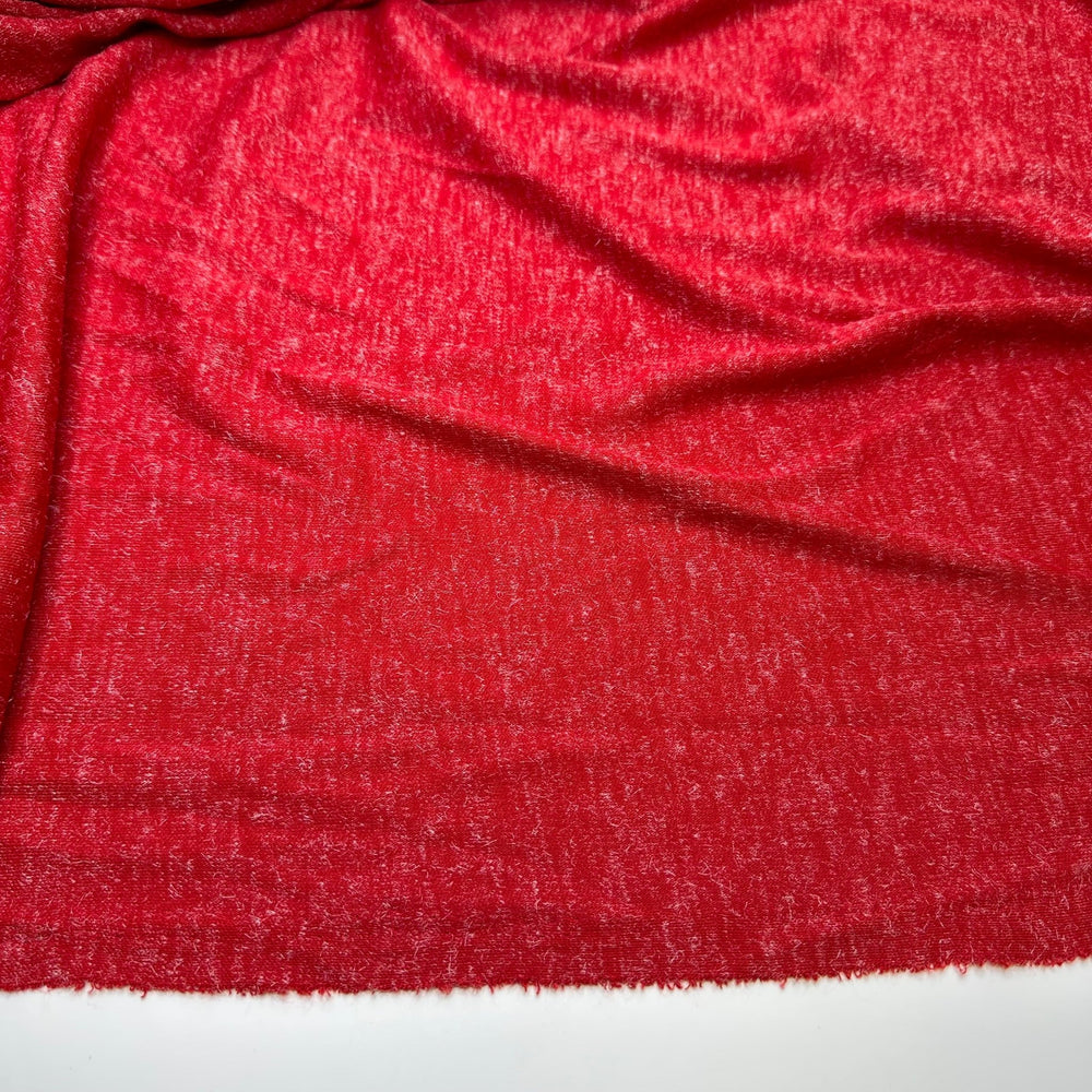 Cherry Pie - Polyester Blend Knit - Red - 2.55M Bundle - True Deadstock fabric Fabric by private - Sustainable Textile | FABCYCLE