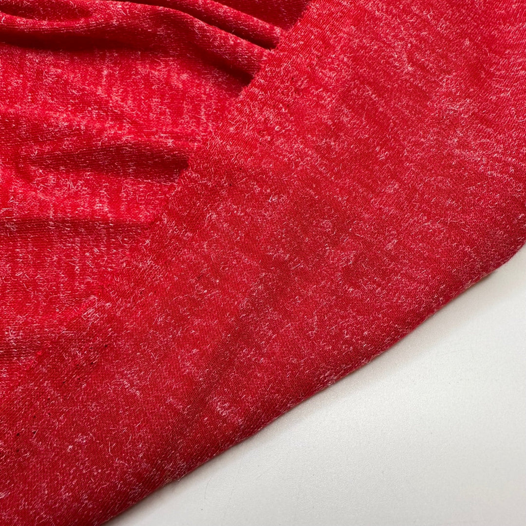 Cherry Pie - Polyester Blend Knit - Red - 2.55M Bundle - True Deadstock fabric Fabric by private - Sustainable Textile | FABCYCLE