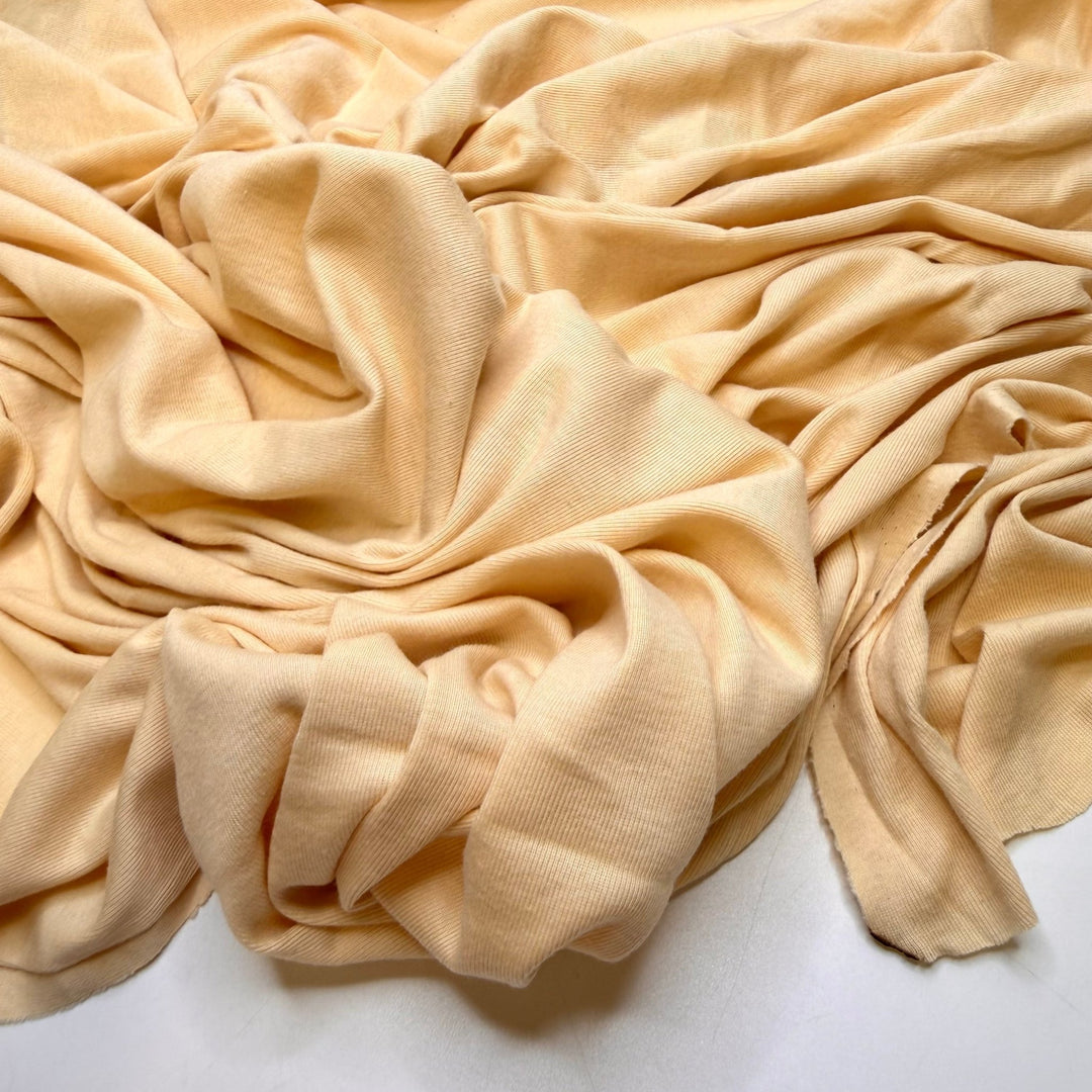 Chicken Of The Woods - Jersey Cotton/Soy Knit - Dark Cream - 1.6M Bundle - True Deadstock fabric Fabric by private - Sustainable Textile | FABCYCLE