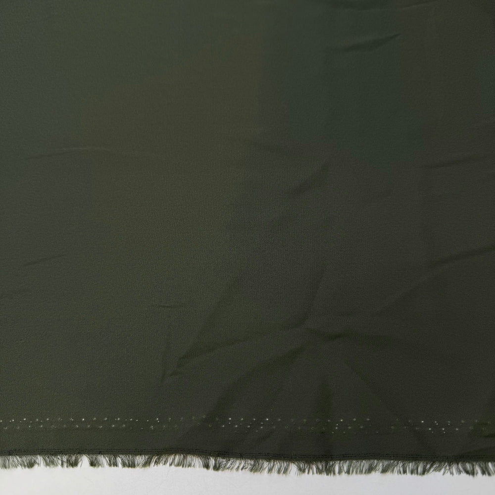 Chiffon Polyester Blend Woven - Green - 20M Roll - True Deadstock fabric Fabric by private - Sustainable Textile | FABCYCLE