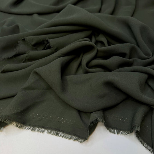 Chiffon Polyester Blend Woven - Green - 20M Roll - True Deadstock fabric Fabric by private - Sustainable Textile | FABCYCLE