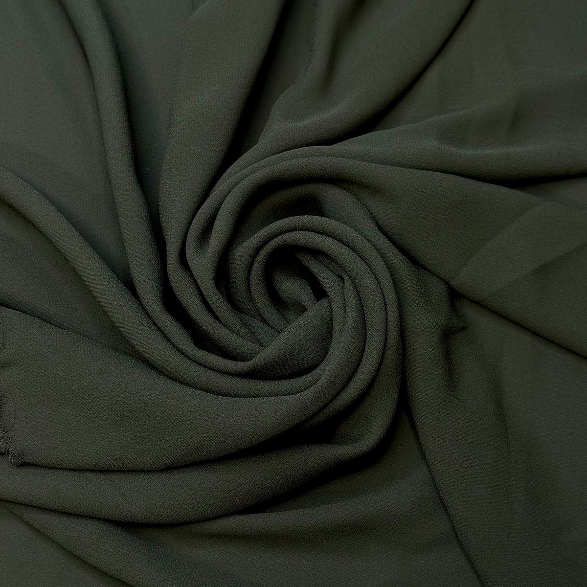 Chiffon Polyester Blend Woven - Green - 20M Roll - True Deadstock fabric Fabric by private - Sustainable Textile | FABCYCLE