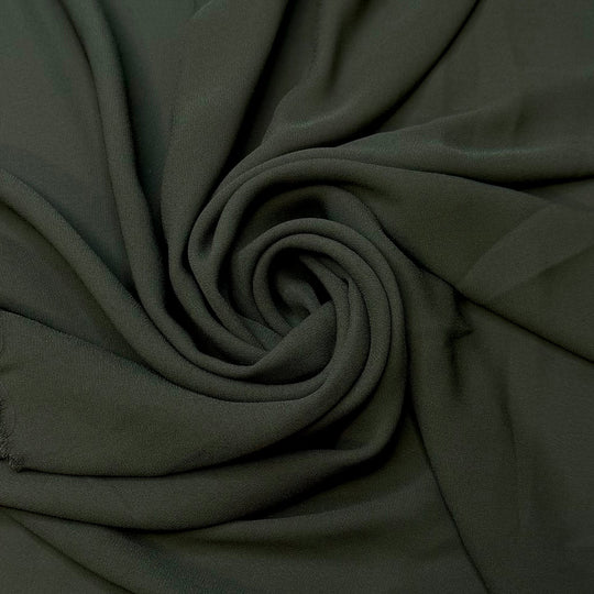 Chiffon Polyester Blend Woven - Green - 20M Roll - True Deadstock fabric Fabric by private - Sustainable Textile | FABCYCLE