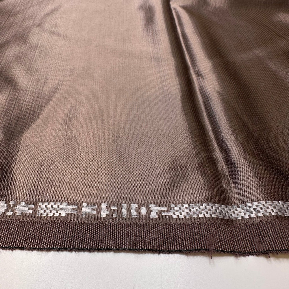 Chocolate Cake Batter - Satin Polyester Blend Woven - Brown - 3M Bundle - True Deadstock fabric Fabric by private - Sustainable Textile | FABCYCLE