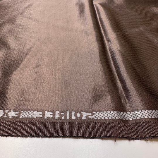 Chocolate Cake Batter - Satin Polyester Blend Woven - Brown - 3M Bundle - True Deadstock fabric Fabric by private - Sustainable Textile | FABCYCLE