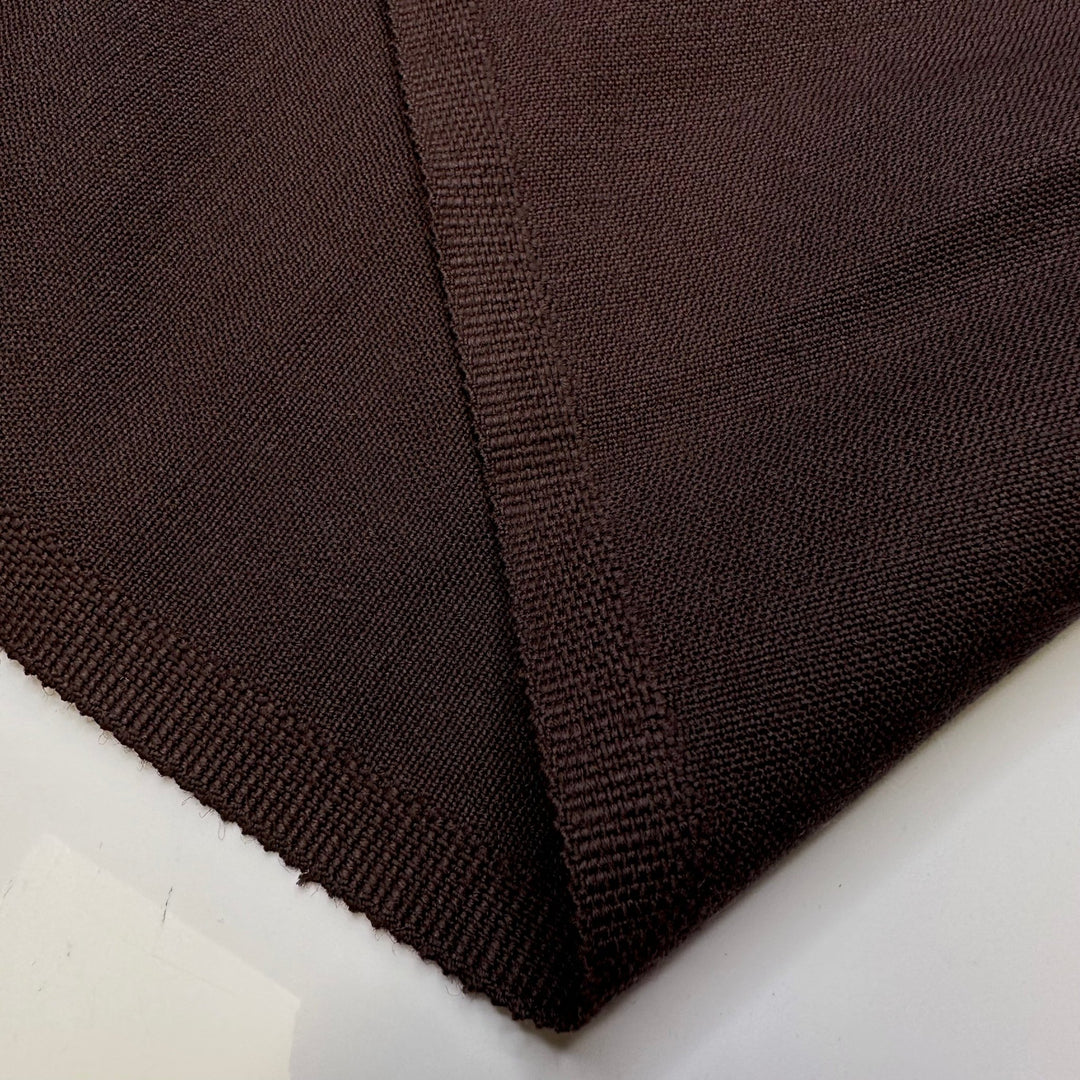 Chocolate Dipped Soft Serve - Twill Weave Wool Woven - Dark Brown - 2.8M Bundle - True Deadstock fabric Fabric by private - Sustainable Textile | FABCYCLE