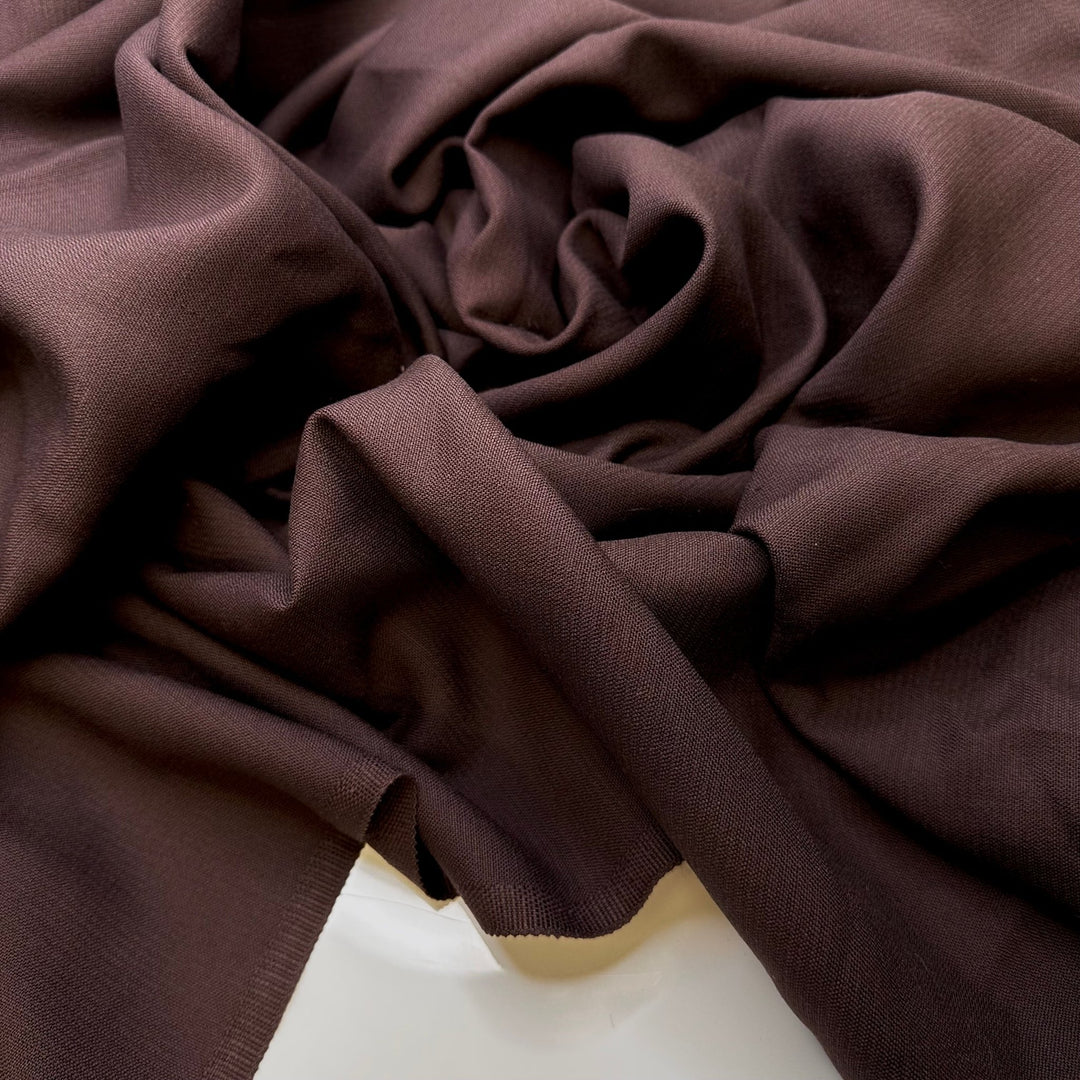 Chocolate Dipped Soft Serve - Twill Weave Wool Woven - Dark Brown - 2.8M Bundle - True Deadstock fabric Fabric by private - Sustainable Textile | FABCYCLE