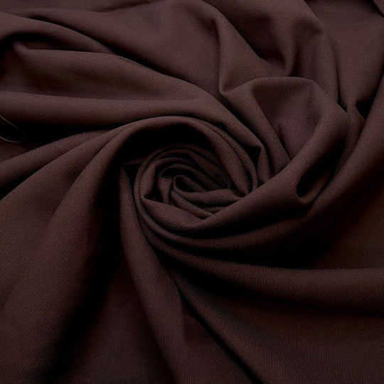 Chocolate Fountain - Polyester Blend Woven - Brown - 0.95M Bundle - True Deadstock fabric Fabric by private - Sustainable Textile | FABCYCLE