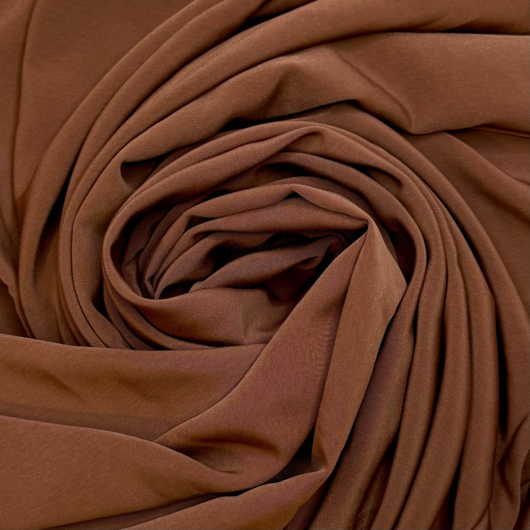 Chocolate Fountain - Polyester Blend Woven - Brown - 2.45M Bundle - True Deadstock fabric Fabric by private - Sustainable Textile | FABCYCLE