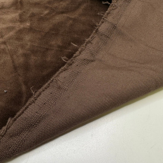 Chocolate Ganache - Vintage Velvet Cotton Woven - Brown - Bundles - True Deadstock fabric Fabric by private - Sustainable Textile | FABCYCLE