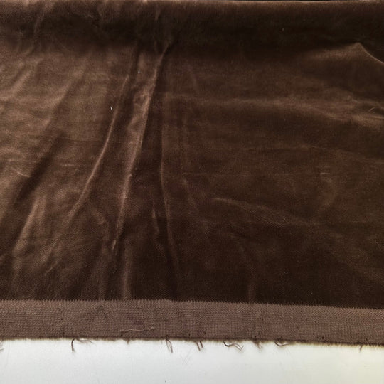 Chocolate Ganache - Vintage Velvet Cotton Woven - Brown - Bundles - True Deadstock fabric Fabric by private - Sustainable Textile | FABCYCLE