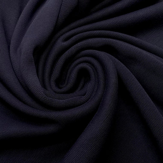 Choose Your Toppings - Tubular Rib Knit Natural Blend Knit - Navy - 1M Bundle - True Deadstock fabric Fabric by private - Sustainable Textile | FABCYCLE