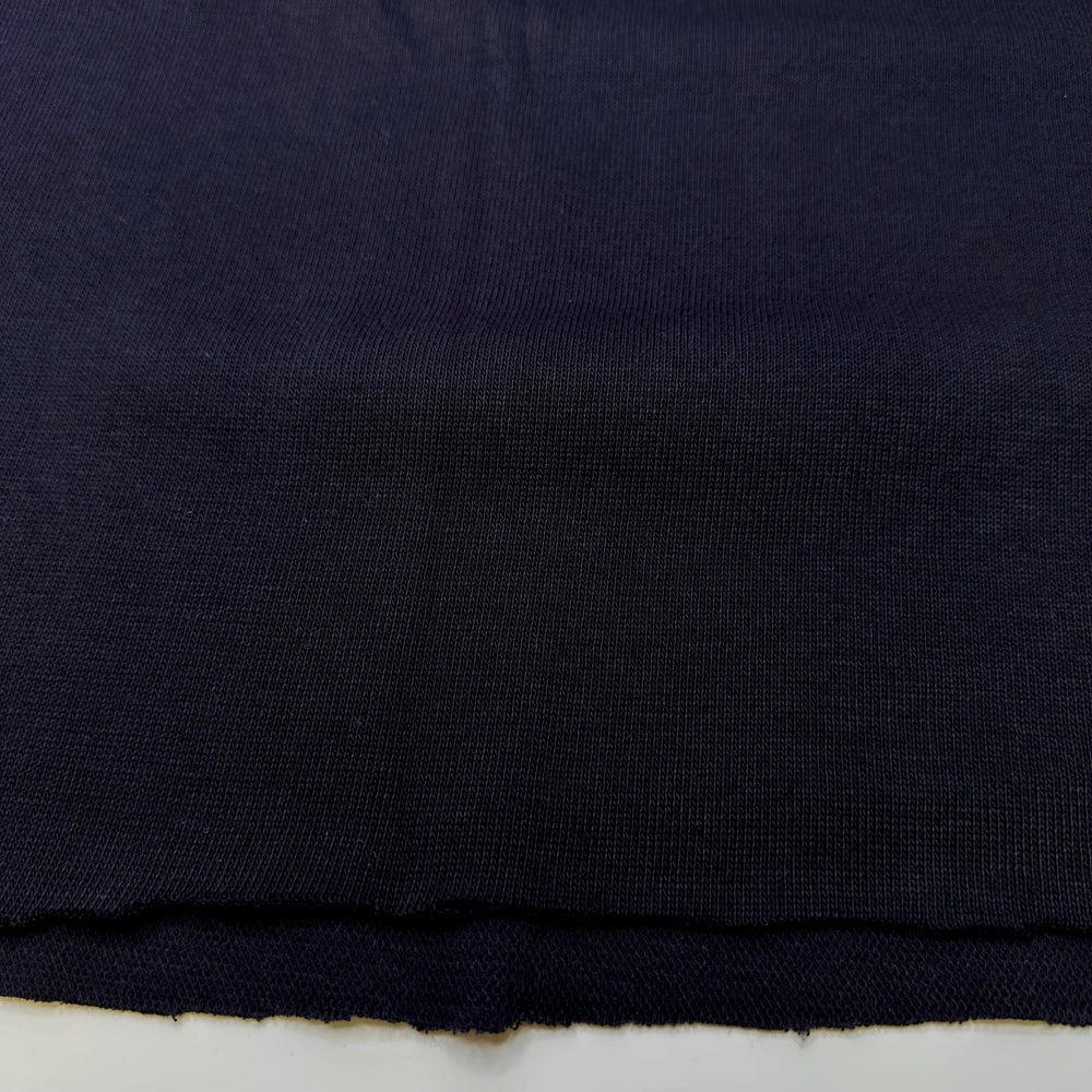 Choose Your Toppings - Tubular Rib Knit Natural Blend Knit - Navy - 1M Bundle - True Deadstock fabric Fabric by private - Sustainable Textile | FABCYCLE