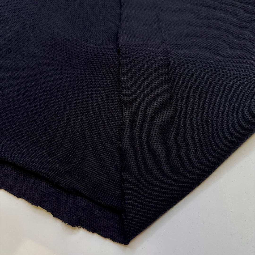 Choose Your Toppings - Tubular Rib Knit Natural Blend Knit - Navy - 1M Bundle - True Deadstock fabric Fabric by private - Sustainable Textile | FABCYCLE