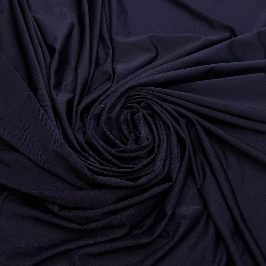 Christmas Carp - Polyester Blend Knit - Navy - 2M Bundle - True Deadstock fabric Fabric by private - Sustainable Textile | FABCYCLE